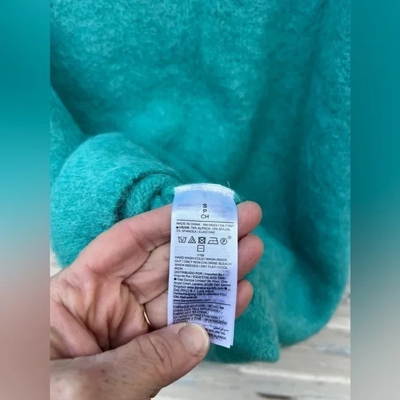 Banana Republic Alpaca Minimalist lagenlook BoHo Cowl Neck Sweater Dress S - Picture 12 of 15